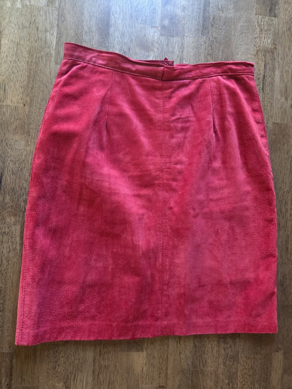 Vintage Genuine Leather Made In Canada Suede Pencil Skirt